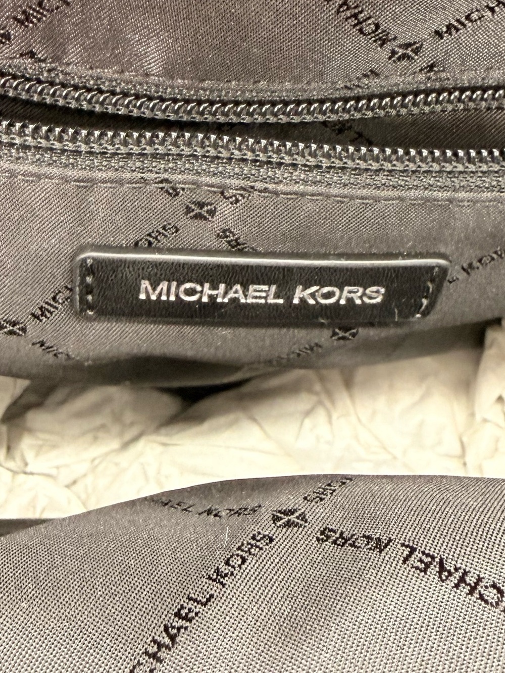 MICHAEL KORS Jaycee Medium Backpack NWT Black White MK Logo Bag - Picture 6 of 13